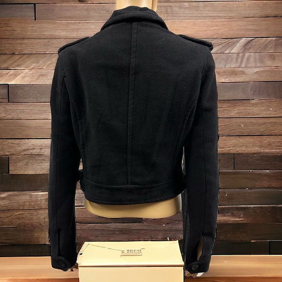 BBDakota Military Black Bomber Jacket with Pockets and Stripes Patches Womens M - Picture 11 of 16